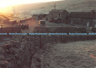D056201 New Day Dawning. As the First Rays of the Sun Reach Up the Swaledale Val