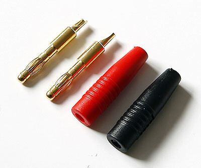 BNPL40 Common Sense 4mm Banana Plugs 1 Red 1 Black