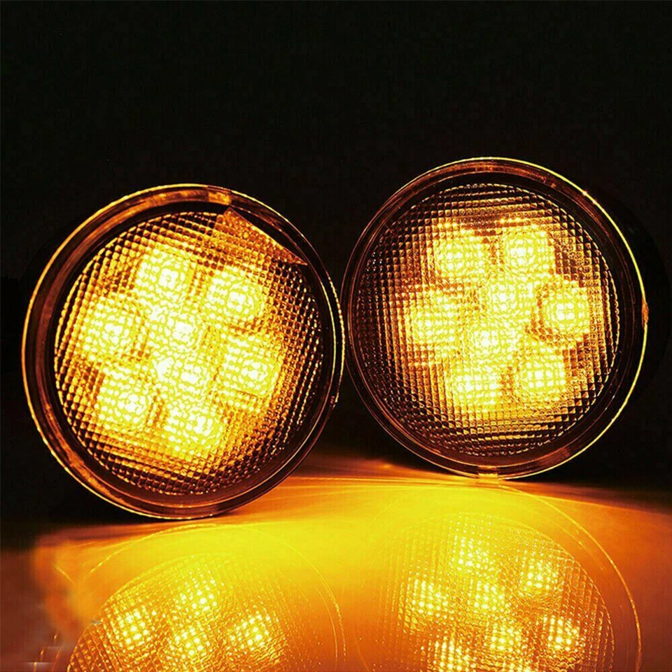 PARA JEEP JK Willy 2015 2016 ámbar LED parrilla delantera red marcador lateral luz lámpara Foto 2 de 4