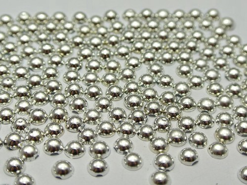 10000 Plata Metálica Plana Redonda Media Perla Pequeña 2mm Libro de recortes Arte en Uñas - Imagen 5 de 6