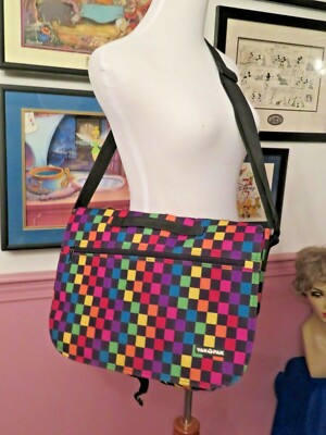 YAKPAK COLORFUL SQUARES COMMUTER, LAPTOP OR MESSENGER BAG LARGE