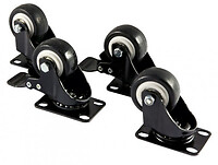 ALLNET ALL-S0002128 Rotelle Nero 70 mm 1,27 kg 4 pezzo(i) ALL-S0002128