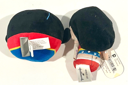 Hallmark Itty Bittys & Christmas Fluffballs Ornament Wonder Women Plush Set of 2 - Picture 2 of 4