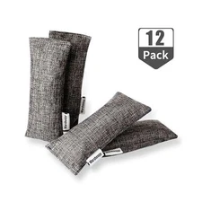 12 Pk Natural Odor Deodorizer Shoes Bags Convenient Size Rechargeable Eco-fresh