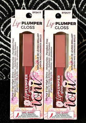 2pk IONI CARMINA PINK ROSE LIP PLUMPER HIGH SHINE FULL LIP EFFECT LIP GLOSS LOT