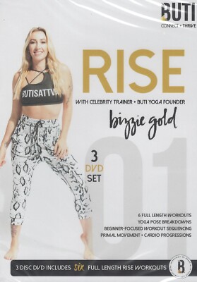Buti Yoga Rise DVD Workout Set with Bizzie Gold New Sealed
