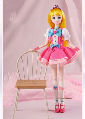 EnderToys Pixelaction Figur – Cutsie Pink Princess, 10 Cm, Mit Austauschbaren Teilen & Umhang
