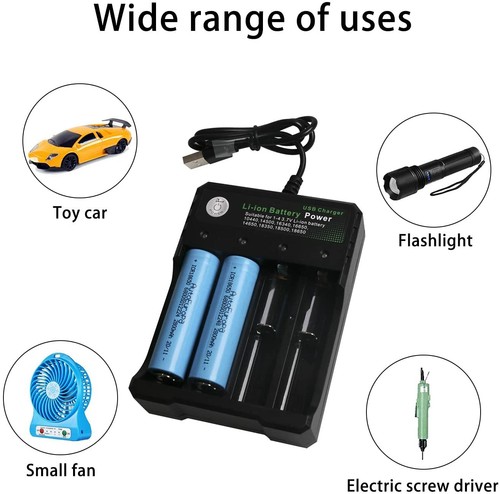 Baterías cargadoras de iones de litio de 3,7 V compatibles con puerto USB 4 ranuras baterías recargables - Imagen 8 de 14
