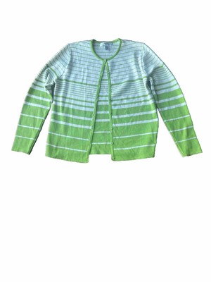 Reggie Long Sleeve Knit - Green/White Stripe