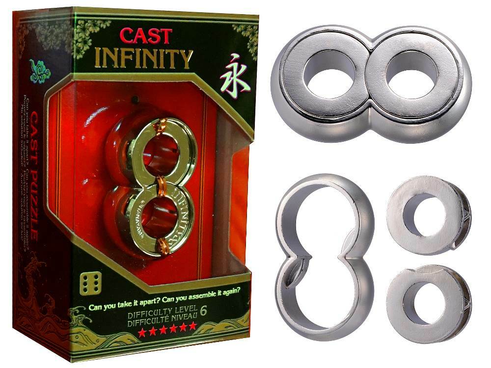 NEW IN BOX Hanayama Cast Metal Puzzle INFINITY Level