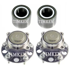 NEW Front and Rear Wheel Bearings & Hubs Kit Timken For Honda Accord FWD 16-17