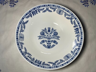 Schale, Kahla Könitz Porzellan Kobaltunterglasur, Dm. 23 cm Tiefe 7 cm