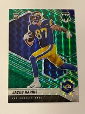 2021 Mosaic Football Green Prizm #338 - Jacob Harris RC - Los Angeles Rams