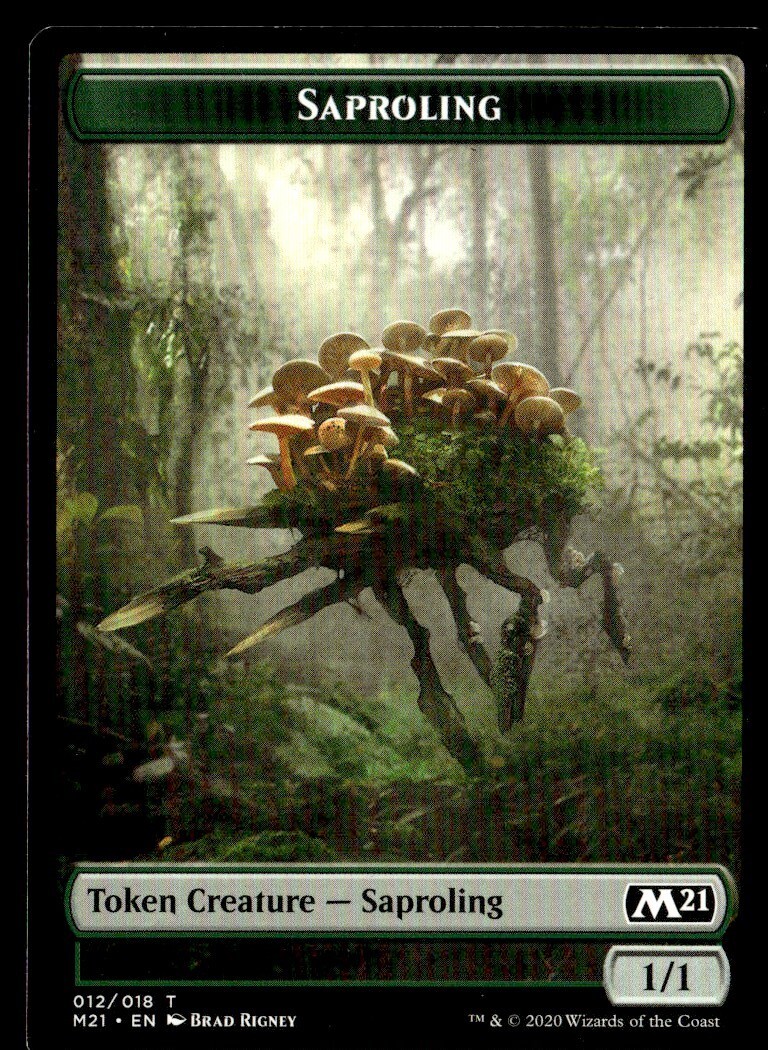 2020 Core Set 2021 MTG Saproling Token Card #12 Common