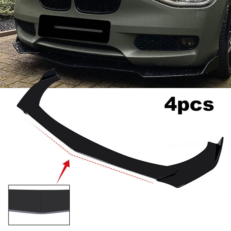 For Nissan Versa Front Bumper Lip Chin Spoiler Glossy Black Side Skirt Body Kits - Изображение 3 из 4