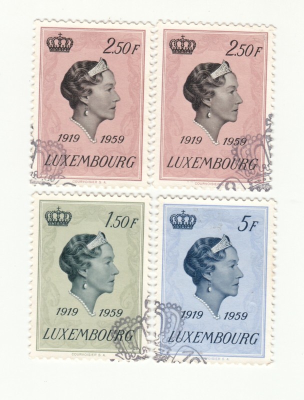 Luxembourg 1959-61. 40 years of Reign of Grand Duchess Charlotte. SG#651-3. Used
