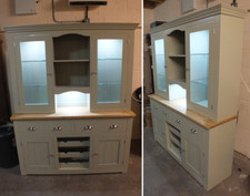 BUCKINGHAM PAINTED 2 DOOR DRESSER WINE RACK HAND MADE SOLID PINE BESPOKE COLOURS