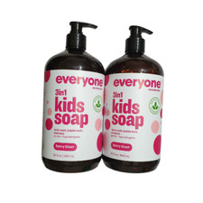 Lot of 2 Everyone 3-in-1 Kids Soap Berry Blast Gentle Hypoallergenic 32 fl oz