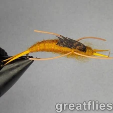 1 dozen (12) - Kaufmann's Stonefly Nymph - GOLDEN - Rubber Legs