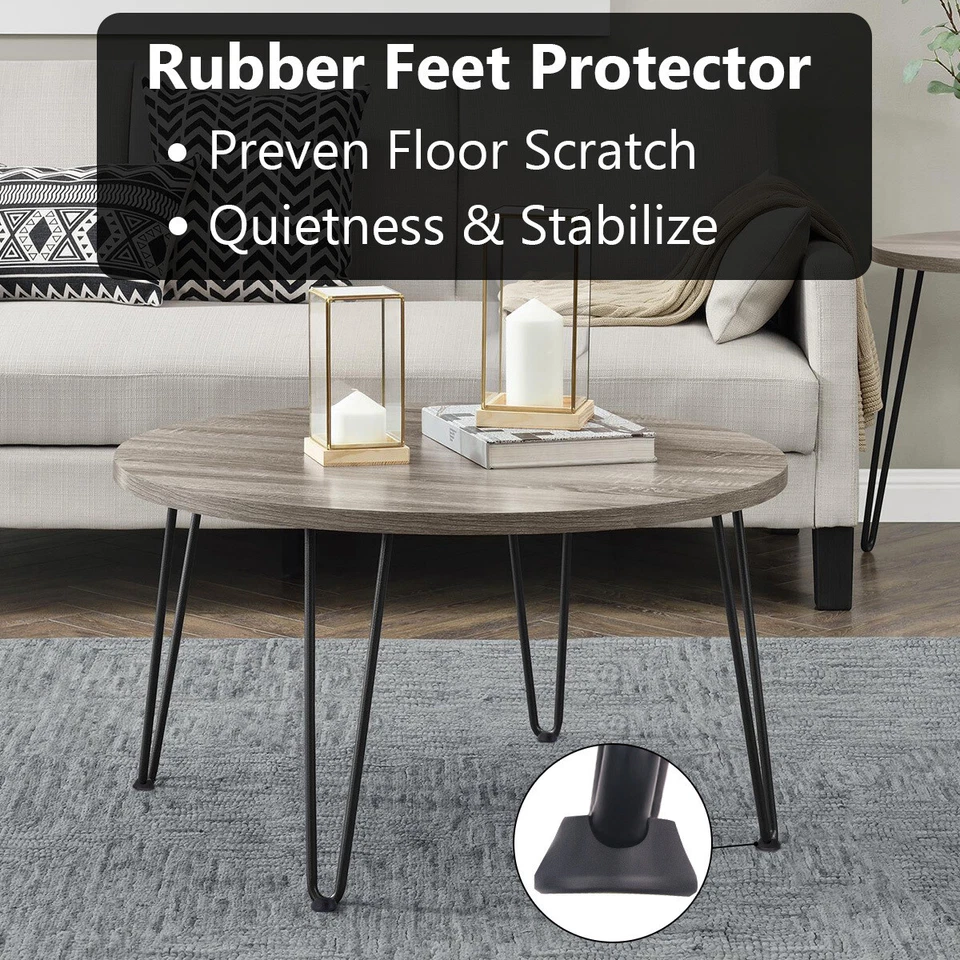 6'' 16'' 28'' Coffee Table Metal Hairpin Legs Solid Iron Bar Black Set of 4 USA - Image 2 of 4