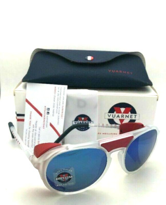 Polarized VUARNET ICE Sunglasses VL 1709 0008 Crystal w/Blue Flash+Side Shields