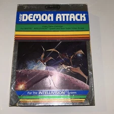 Demon Attack - 1982 Intellivision Complete In Box W/ Manual & Overlays