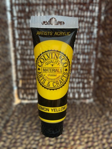 YELLOW RED BLUE WHITE BLACK GOLD ACRYLIC PAINT LARGE TUBES 120ml. school supplie - Picture 5 of 7