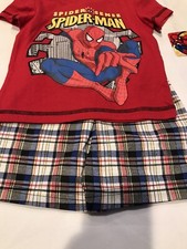 Brand New Baby Boys 12 Mos Spider Man Shirt and Short Set