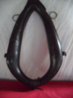 Collier De Traction Anglais Pour Cheval / Poney / âne – Cuir Noir, Occasion