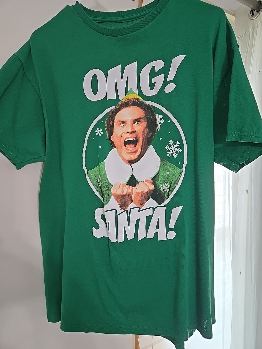Elf Movie TShirt OMG SANTA Size L eBay
