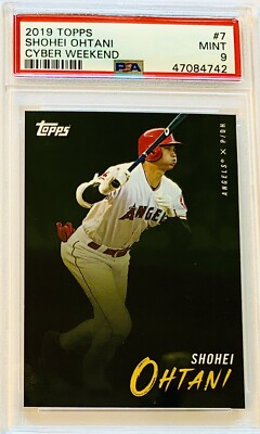 2019 Topps Shohei Ohtani Cyber Weekend PSA 9 Mint Limited Print