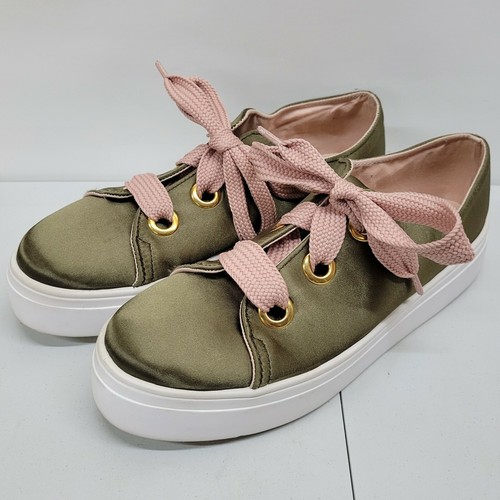 olive green platform sneakers