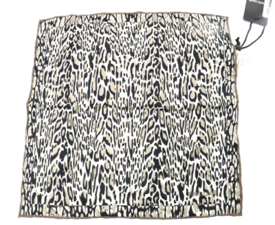 Roberto Cavalli Jaguar Print Scarf One Size 12'' - Brown/White/Black