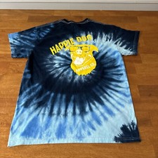 Happie Dog Tie-Dye Graphic T-Shirt Hippie Men?s Medium Men?s Medium Blue