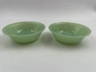 Two Vintage Fire King Jadeite Jane Ray Berry Dessert Fruit Bowls (D5)