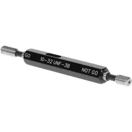 SPI #10-32, Class 3B, Double End Plug Thread Go/No Go Gage Steel, Size 0 Hand...