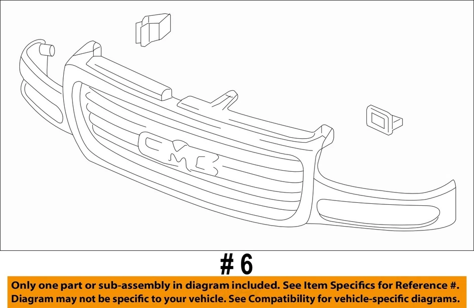 Parrilla delantera usada se adapta a: camioneta GMC Sierra 2500 2003 cromada grado C Foto 4 de 4