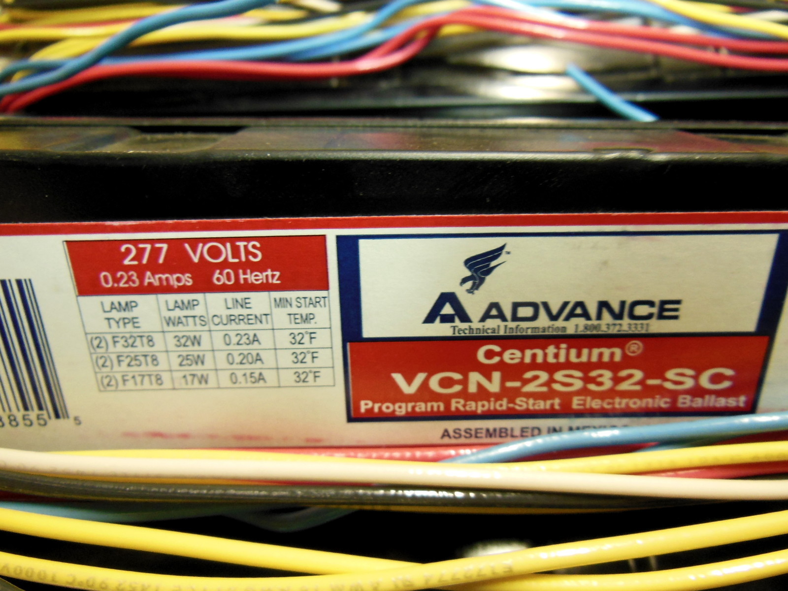 NEW IN BOX- Advance VCN-2S32-SC Rapid start electronic ballast 277V | eBay