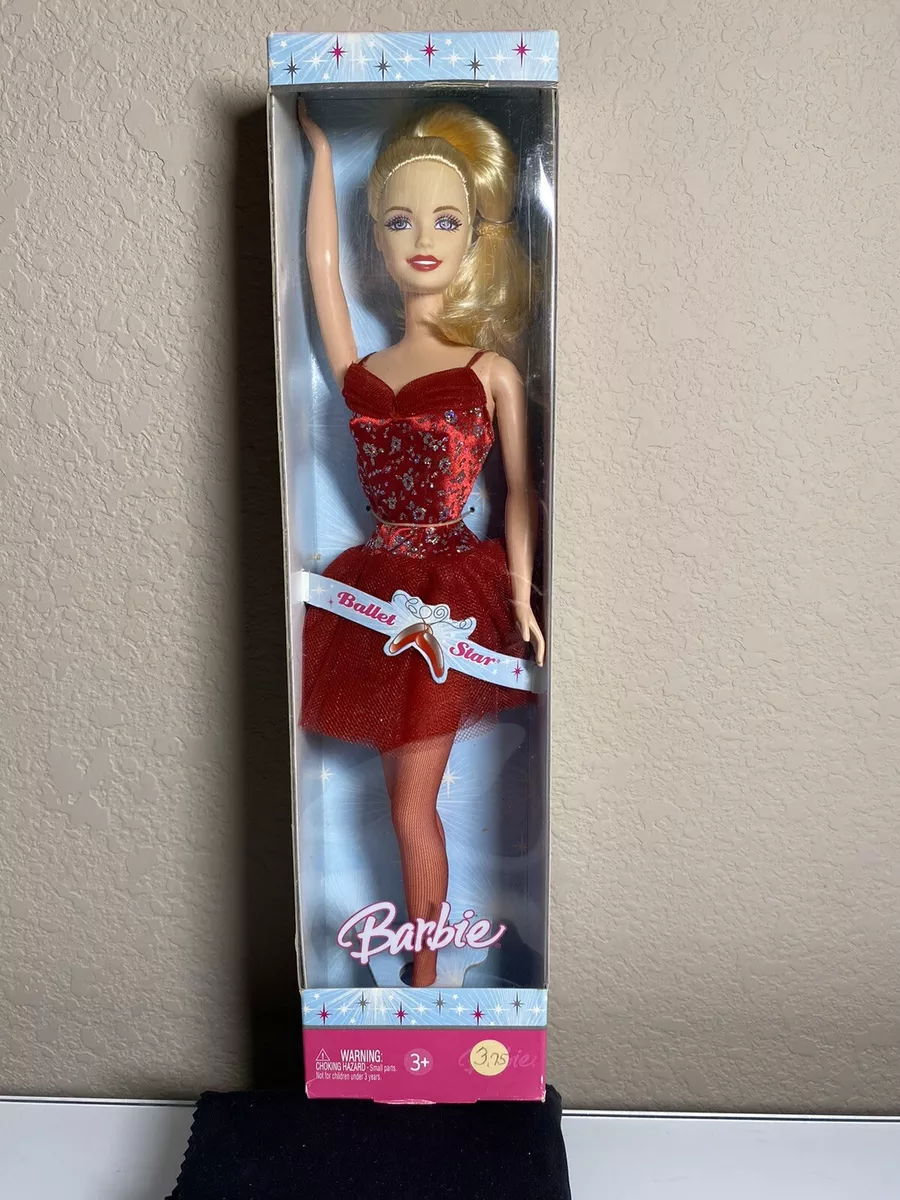 Barbie Red Ballet Star Doll Holiday Ballerina Tutu Christmas