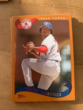 3x PEDRO MARTINEZ 2020 Topps Baseball BASE LOT (2002 style) #289