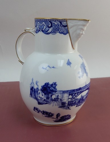 Jarra Cabeza Máscara Caughley China Hueso Coalport De Colección Hecha en Inglaterra