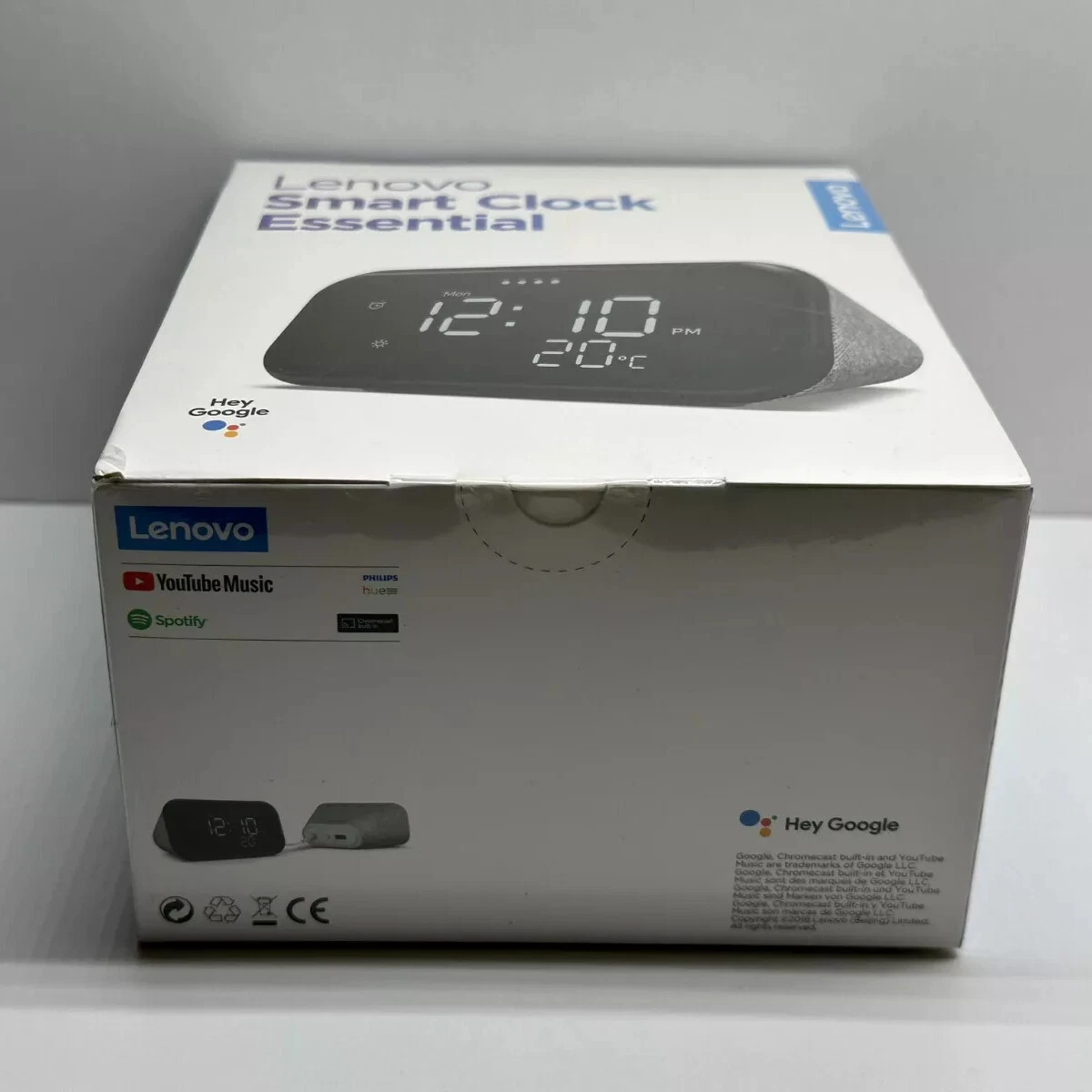 Lenovo Smart Clock Essential With Google Assistant | Hemp