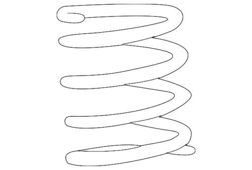 Resorte de suspensión delantera para Ford Focus 2001-2002 (N/P 1S4Z-5310-JA)