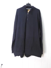 The Foundry Men's Sz 3XLT Black Sweatshirt Mock Neck Quarter Zip Pockets