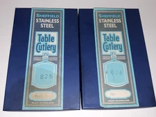 Sheffield Stainless Steel Table Cutlery - New In Boxes (12) Pieces - England