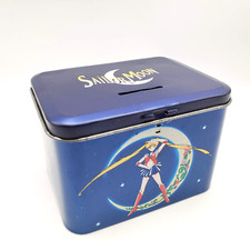 SAILOR MOON Metal Tin Coin Bank Container Box...