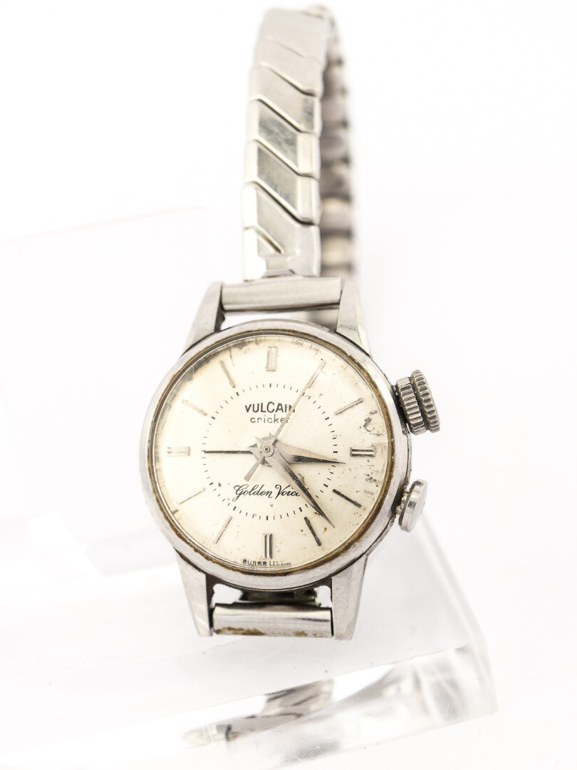Vulcain Cricket GOLDEN VOICE ladies alarm watch 50's | eBay