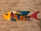 VTG Big Carved Wood Fish Painted and Signed by Mexican Artisan. — photo 1