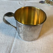 Silver Plated Baby Cup Vintage