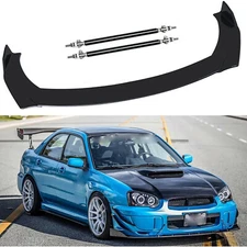 For Subaru WRX Car Front Bumper Lip Spoiler Splitter Body Kit Glossy Black